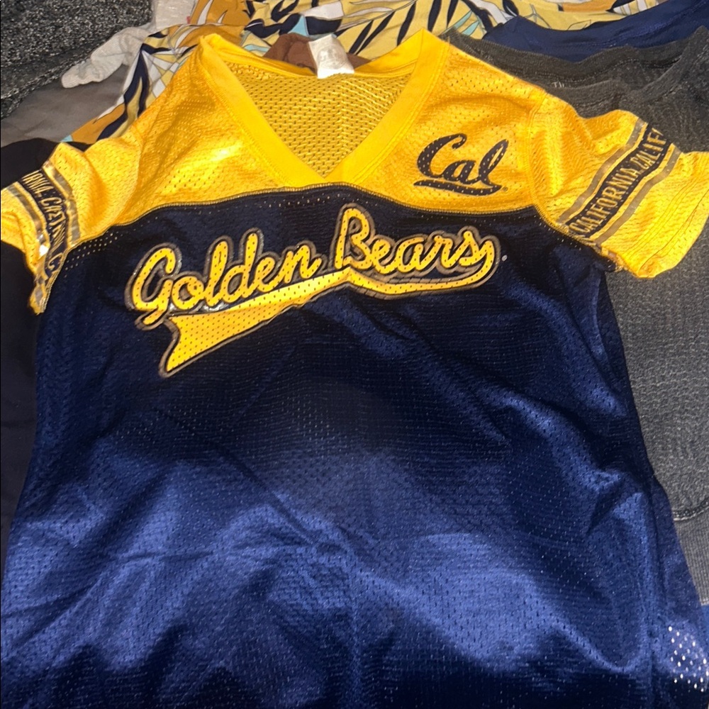 Golden Bears Kids' Navy & Gold Short Sleeve Jersey Top